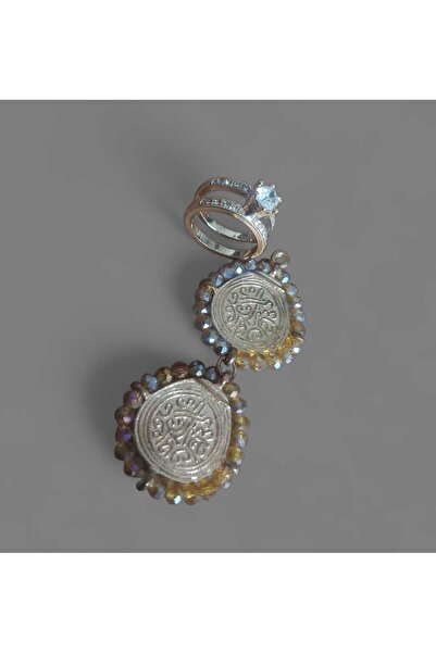 depo haki طقم مجوهرات عتيق يتكون من قلادة وخاتم