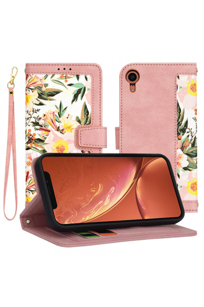 Apple Husa pentru iPhone XR, Techsuit, FlipCraft, Roz