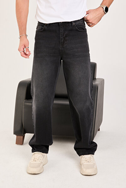 IMPOSING JNS Men's Baggy Fit Comfortable Fit Black Jeans Trousers