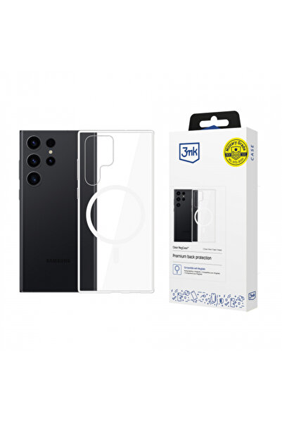 Samsung Husa MagSafe pentru Galaxy S22 Ultra 5G S908, 3MK, MagCase, Transparenta