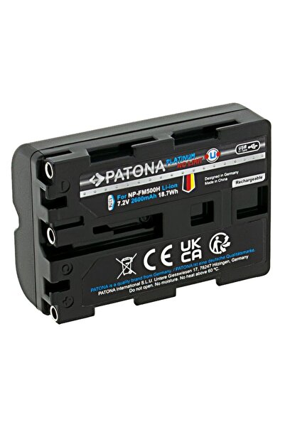 Patona Baterie Platinum 2600 mAh cu încărcare USB-C pentru Sony NP-FM500H -1374