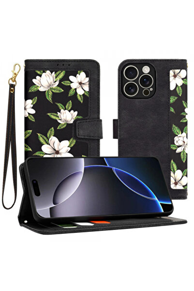 Apple Калъф за iPhone 16 Pro Max, Techsuit, FlipCraft, Черен