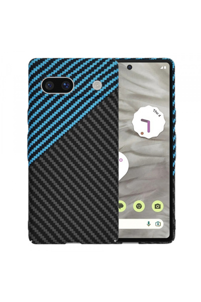 Google Θήκη για Pixel 7a, Techsuit, Carbonite FiberShell, Μαύρο Μπλε