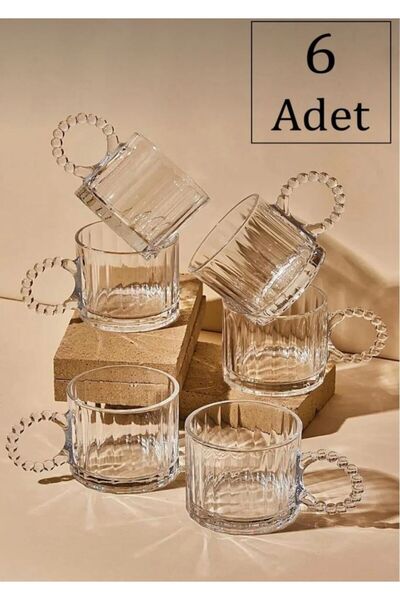 PİNK DESİGN KİTCHEN Lüster 6 Kişilik Kahve Fincan Takımı 100 ml