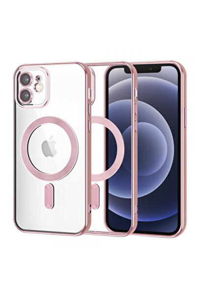 Apple MagSafe Case for iPhone 12, Techsuit, Luxury Crystal, Pink