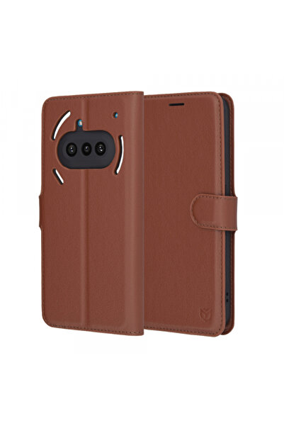 NOTHING Phone Case (3a), Techsuit, Leather Folio, Brown