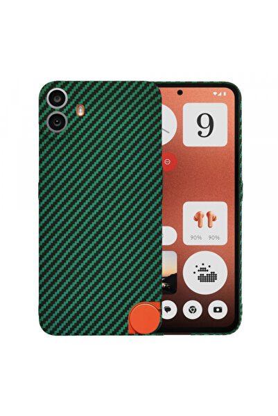 NOTHING Husa pentru CMF Phone 1, Techsuit, Carbonite FiberShell, Verde