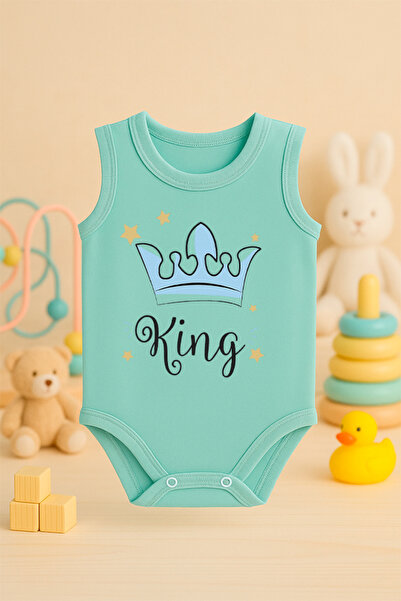 SVART WEAR Sürpriş Hamile Printed 100% Cotton Baby Bodysuit Badi Body with Sn...