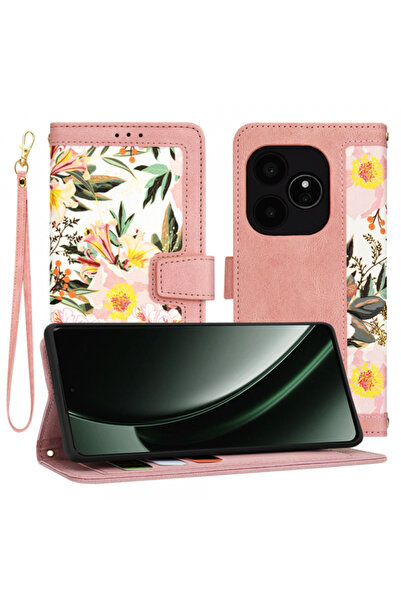 realme Husa pentru GT 6T / GT 6, Techsuit, FlipCraft, Roz