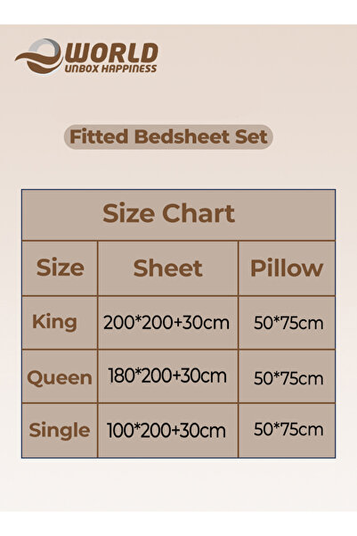 Eworld 2-Piece Single Size Black Cotton Fitted Bedsheet Set, Deep-Pocket Single Sheet & 1 Pillow Cover