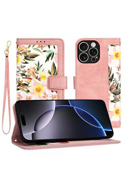 Apple Husa pentru iPhone 16 Pro Max, Techsuit, FlipCraft, Roz