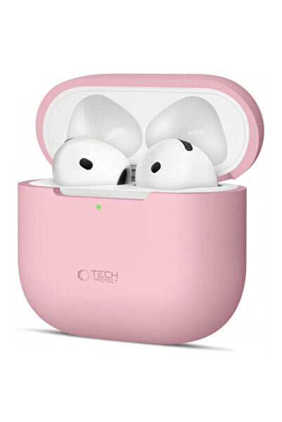 Apple Husa Tech-Protect Silicone pentru AirPods 4, Roz