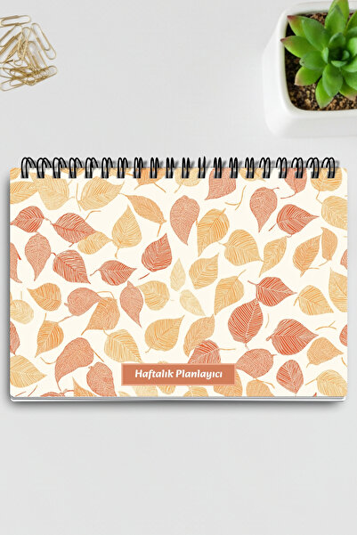 qoeuyl boutique Tema jesenjeg lišća A5 spiralni planer za beleške i nedeljne ...