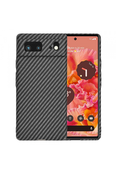 Google Husa pentru Pixel 6, Techsuit, Carbonite FiberShell, Neagra