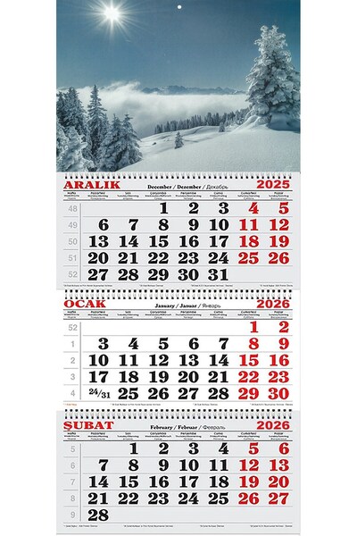 GENC DIJITAL BASKI 2026 Yılı Gemici Takvimi----KIŞ GÜNEŞİ