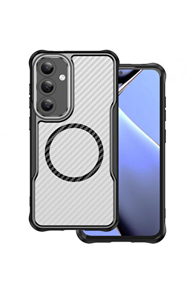 Samsung Θήκη MagSafe για Galaxy S24 FE S721, OEM, Defender Carbon Mag, Μαύρη