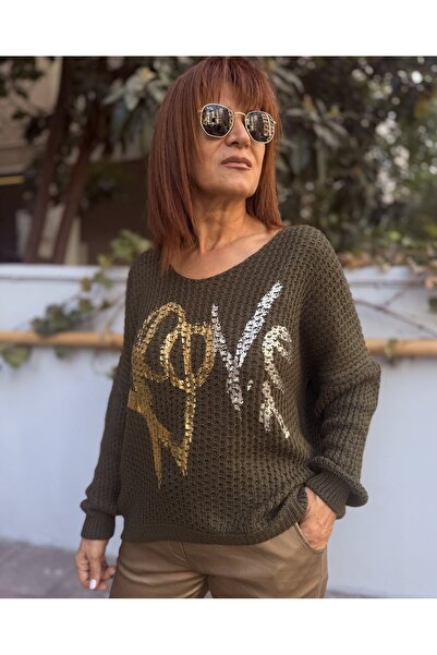 DenizEge Italian Love Sweater Khaki