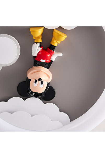 Apliqa HubRom LED ceiling light, MODDY, with Mickey pattern for children's room 8024-01 55x8 cm White / Gray