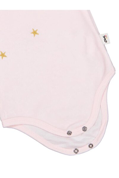 Civil Baby Star Embroidered 1-18 Months Snap Fastener Bodysuit - Pink 18-24 M...