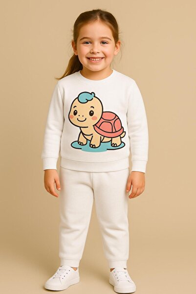 playwear Set de trening imprimat cu broasca țestoasă, pentru vârstele 3-4-5-6...