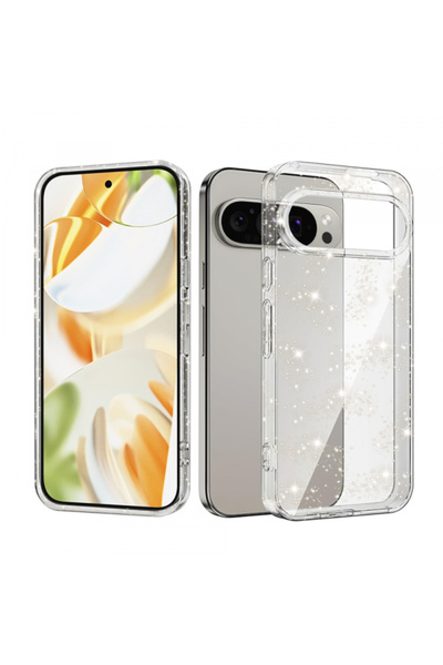 Google Husa pentru Pixel 9 Pro, Techsuit, SparkleSkin, Transparenta
