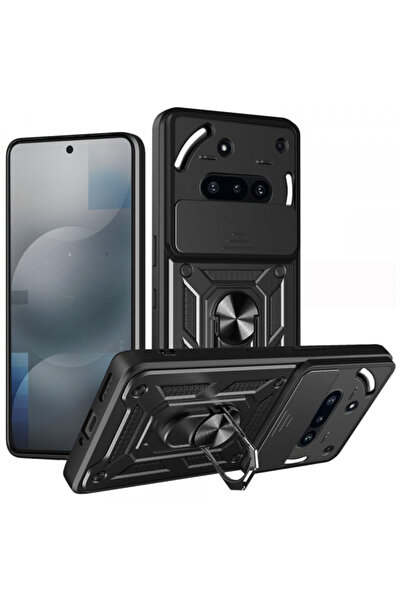 NOTHING Husa pentru Phone (3a), Techsuit, CamShield, Neagra