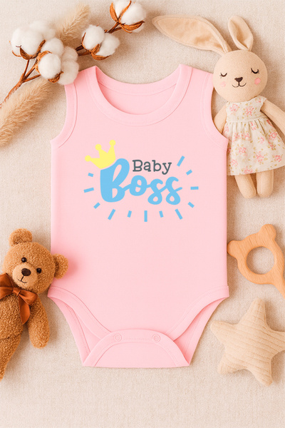 SVART WEAR Sürpriş Hamile Printed 100% Cotton Baby Bodysuit Badi Body with Sn...