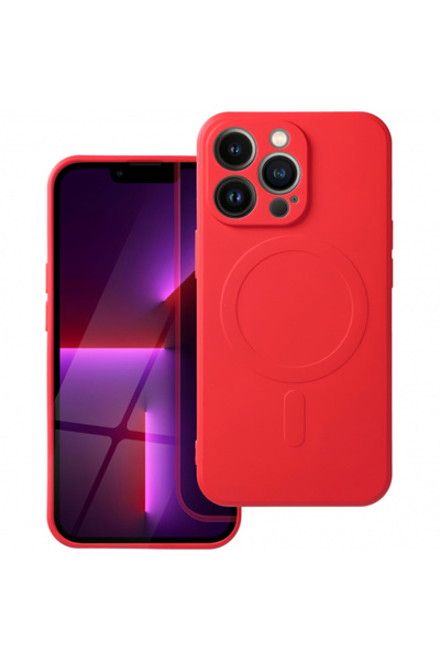 Apple MagSafe Case for iPhone 16 Pro Max, OEM, Silicone Mag, Red