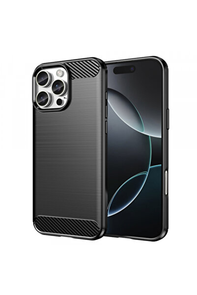 Apple Калъф за iPhone 16 Pro, Techsuit, Карбон, Черен