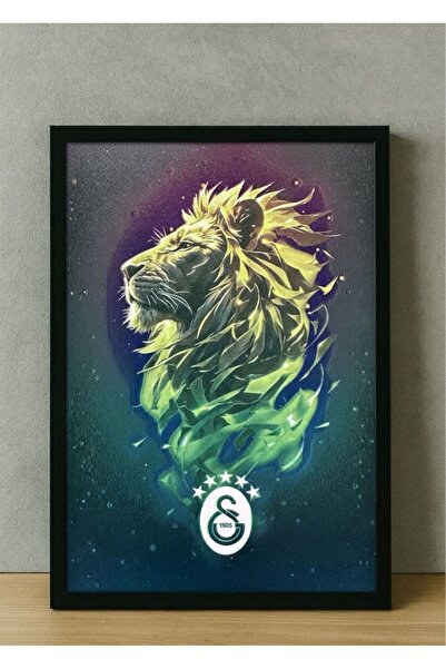 BuzzDesigns Aslan Figürlü GALATASARAY Tablosu (Çerçeveli)