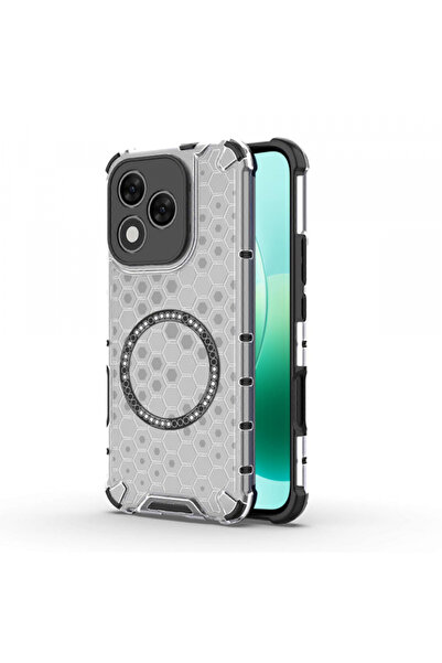 HONOR MagSafe Case for 400 Lite, Techsuit, HoneyComb Shield, White