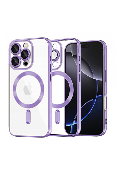 Apple Husa MagSafe pentru iPhone 16 Pro Max, Techsuit, Luxury Crystal, Mov De...