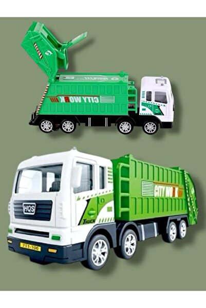 SAZE Yh-711-57A Rubbish Truck with Sliding Mechanism 1:50 Product Size: 19 cm