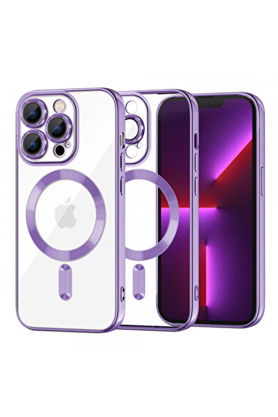 Apple Husa MagSafe pentru iPhone 13 Pro, Techsuit, Luxury Crystal, Mov Deschis