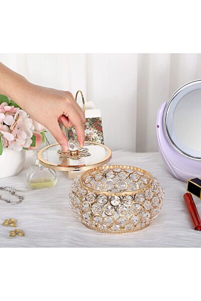 sahane & bazaar Taşlı dekoratif kutu aksesuar & şekerlik büyük boy takı kutusu