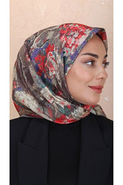 locella WOMEN'S SOFT COLORED FLOWER PATTERNED COTTON SCARF