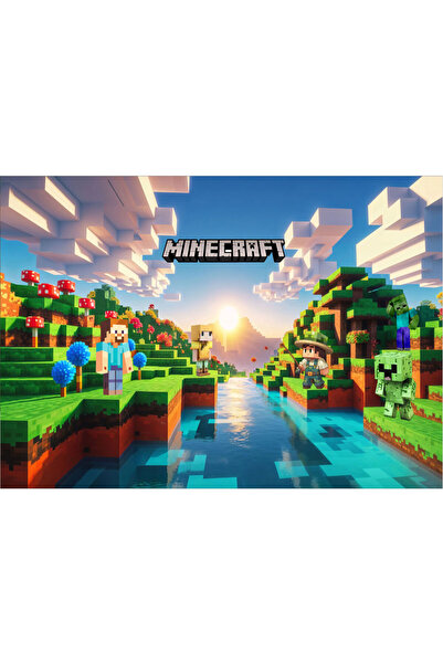 VIODESIGN Fototapet Copii, autoadeziv, Minecraft , multicolor,80x120 cm CO410