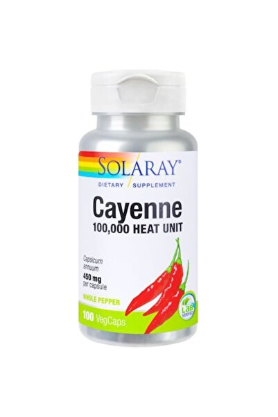 Secom Supliment alimentar Cayenne ardei iute 450mg Solaray, 100 capsule