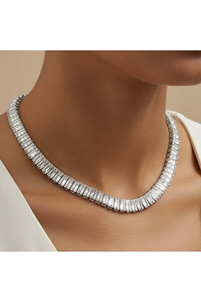 KEVSA Jewelry Colier din oțel inoxidabil cu model tenis 6mm - LPD1496