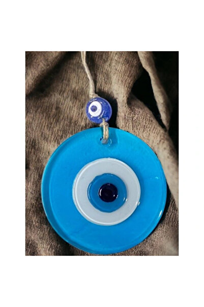 sesengo Litae Trend Transparent Blue Evil Eye Beaded Wall Ornament 10 cm Glas...