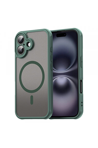 Apple Husa MagSafe pentru iPhone 16 Plus, Techsuit, HaloFrost II, Verde