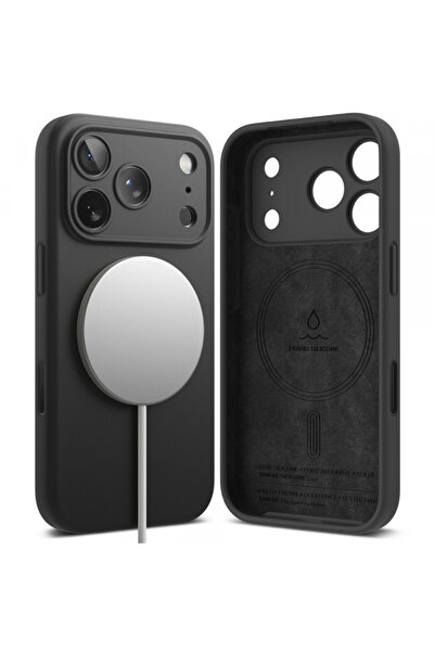 Apple Husa MagSafe pentru iPhone 17 Pro, Ringke, Silicone, Neagra