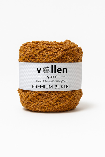 vollen yarn Premium Buklet İp 100 g 150 m | Yumuşak, Hafif ve Parlak Doku | Lüks El Örgüsü İpi