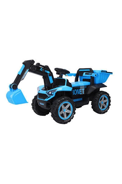 Kinderauto Excavator electric albastru cu telecomandă