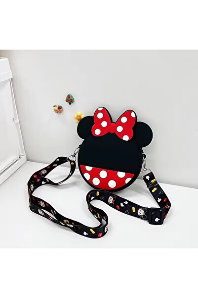 synshop Minnie Mouse Mickey Omuz Askılı Çocuk Silikon Kız Çanta Cüzdan Ayarla...