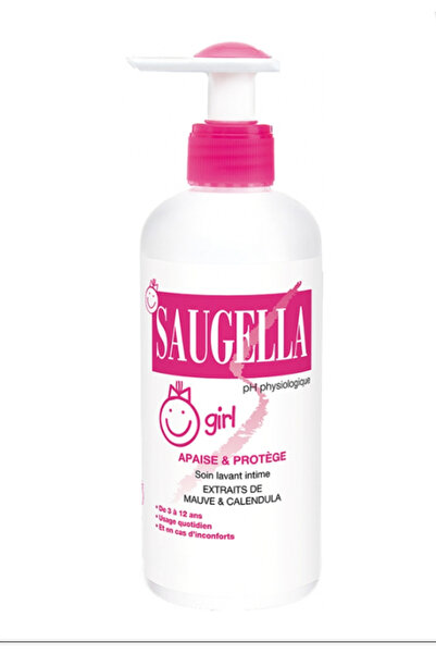 Saugella Solutie curatare intima Girl pe bază de extracte naturale de nalbă și gălbenele 200 ml