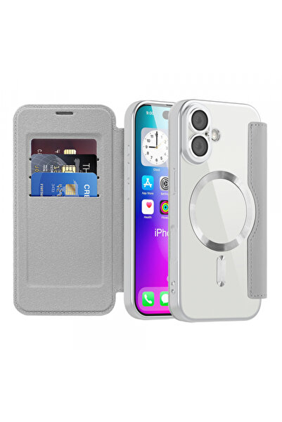 Apple Husa MagSafe pentru iPhone 17, Techsuit, SmartMag Book, Gri