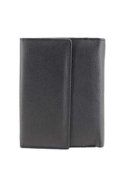 HASSION - Portofel din piele pentru femei J017, negru