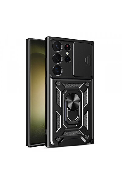 Samsung Θήκη για Galaxy S23 Ultra S918, Techsuit, CamShield, Μαύρη