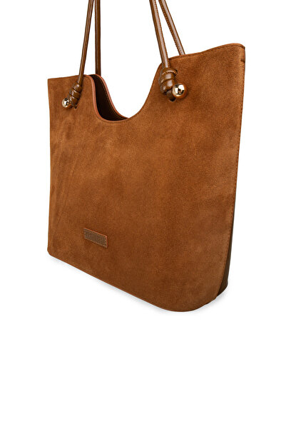 Deery Genuine Suede Tan Color Women's Shoulder Bag